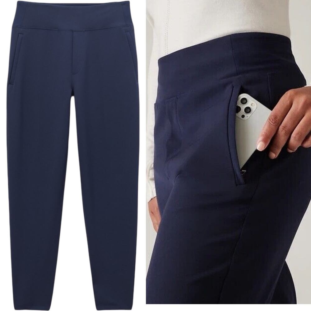 NWOT Athleta Endless Pant Navy Blue 4 Pockets Size 6   Five Star Reviews